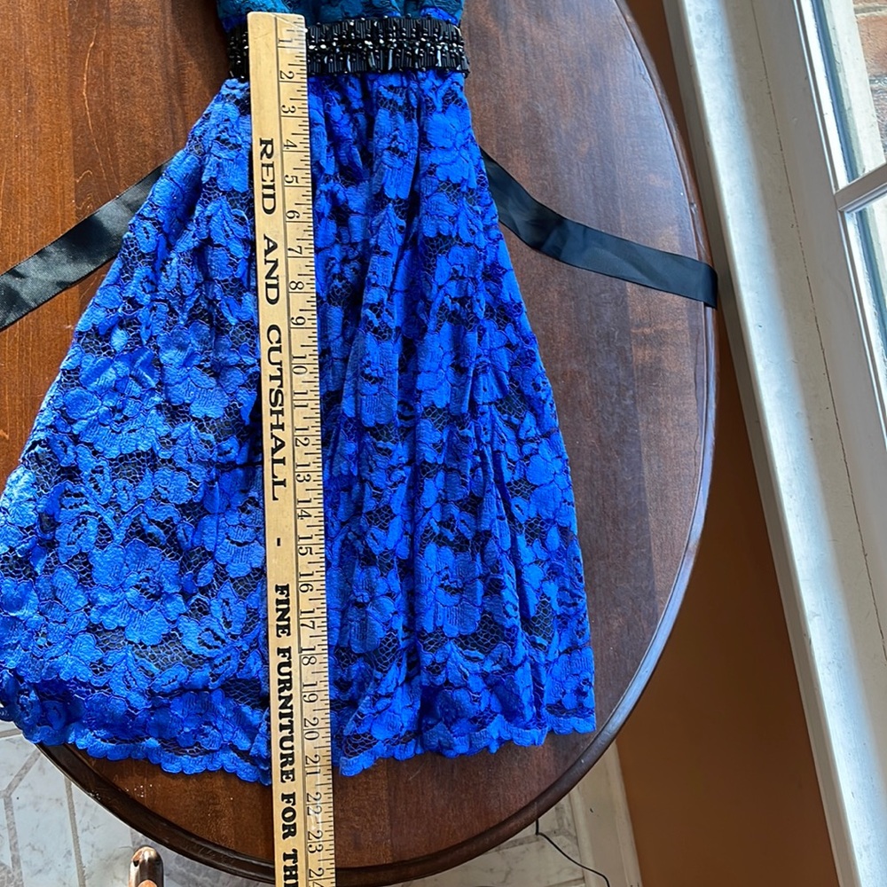 Belle Badgley Mischka sz0 Lace tricolor dress - Picture 10 of 10